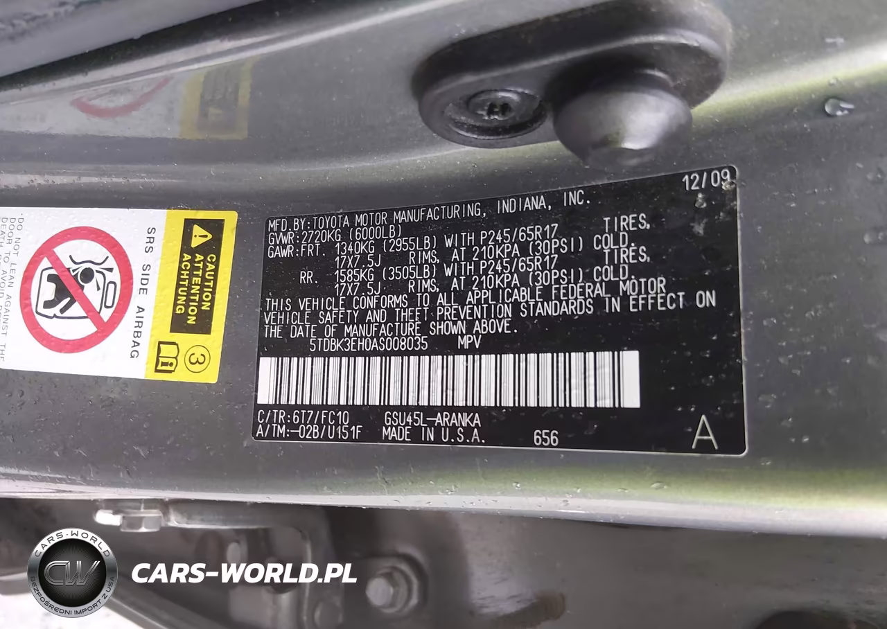 2010 Toyota Highlander Base V6 VIN:5TDBK3EH0AS008035 - 9