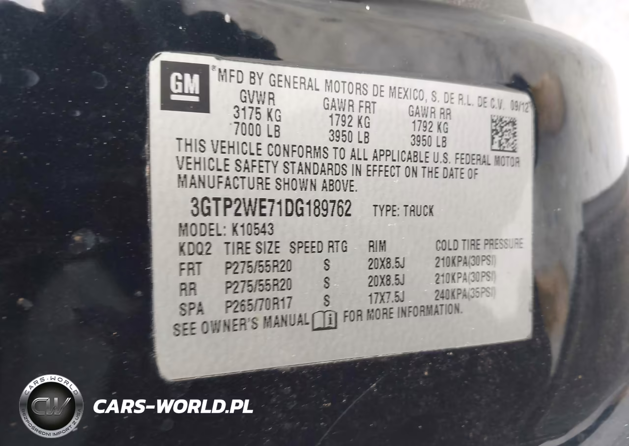 2013 GMC Sierra 1500 Slt VIN:3GTP2WE71DG189762 - 9