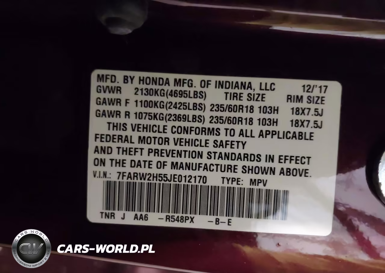 2018 Honda Cr-V Ex VIN:7FARW2H55JE012170 - 9