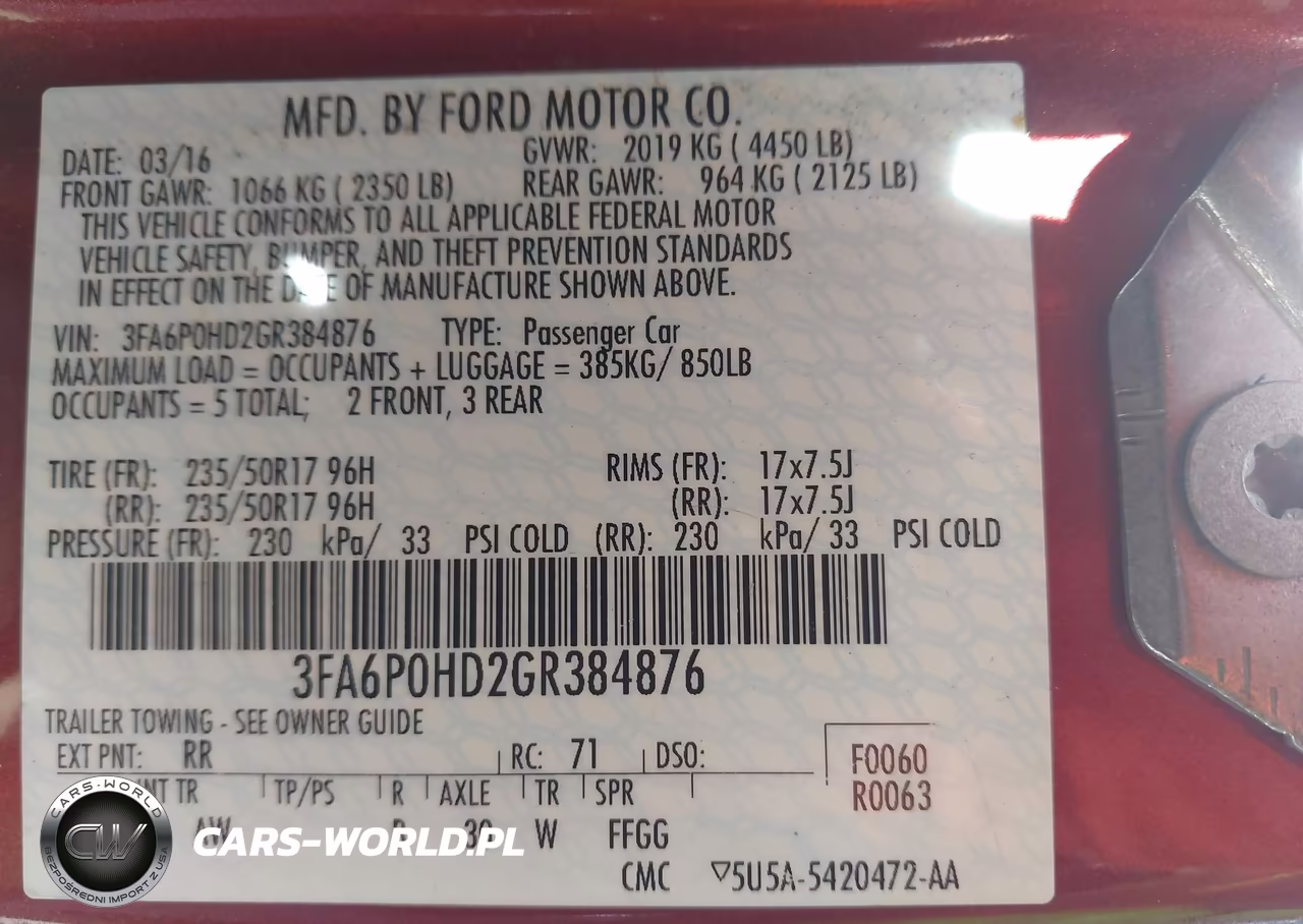 2016 Ford Fusion Se VIN:3FA6P0HD2GR384876 - 9