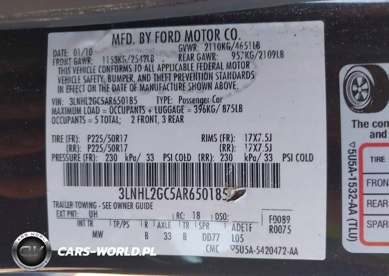 2010 Lincoln Mkz VIN:3LNHL2GC5AR650185 - 9