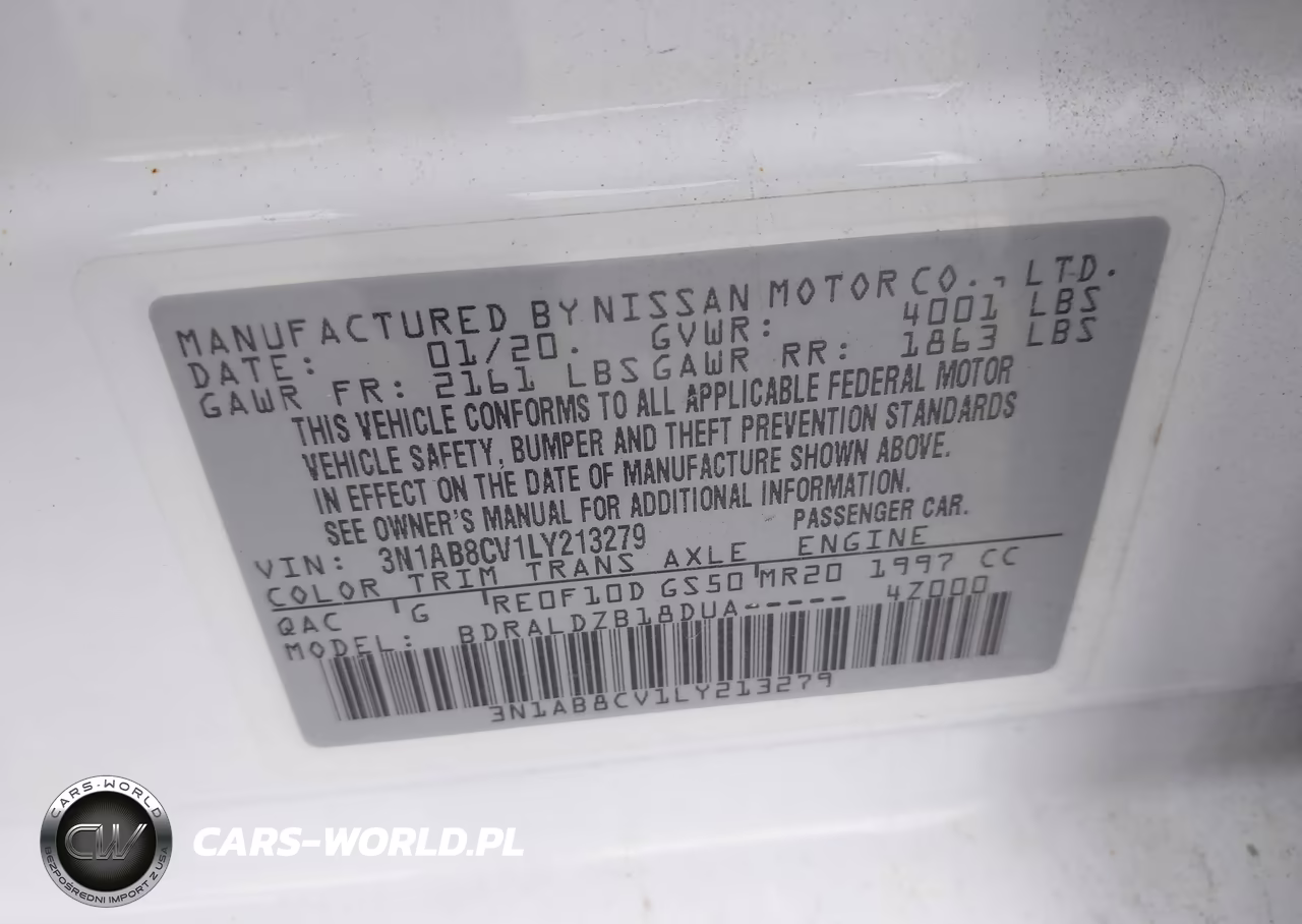 2020 Nissan Sentra Sv Xtronic Cvt VIN:3N1AB8CV1LY213279 - 9