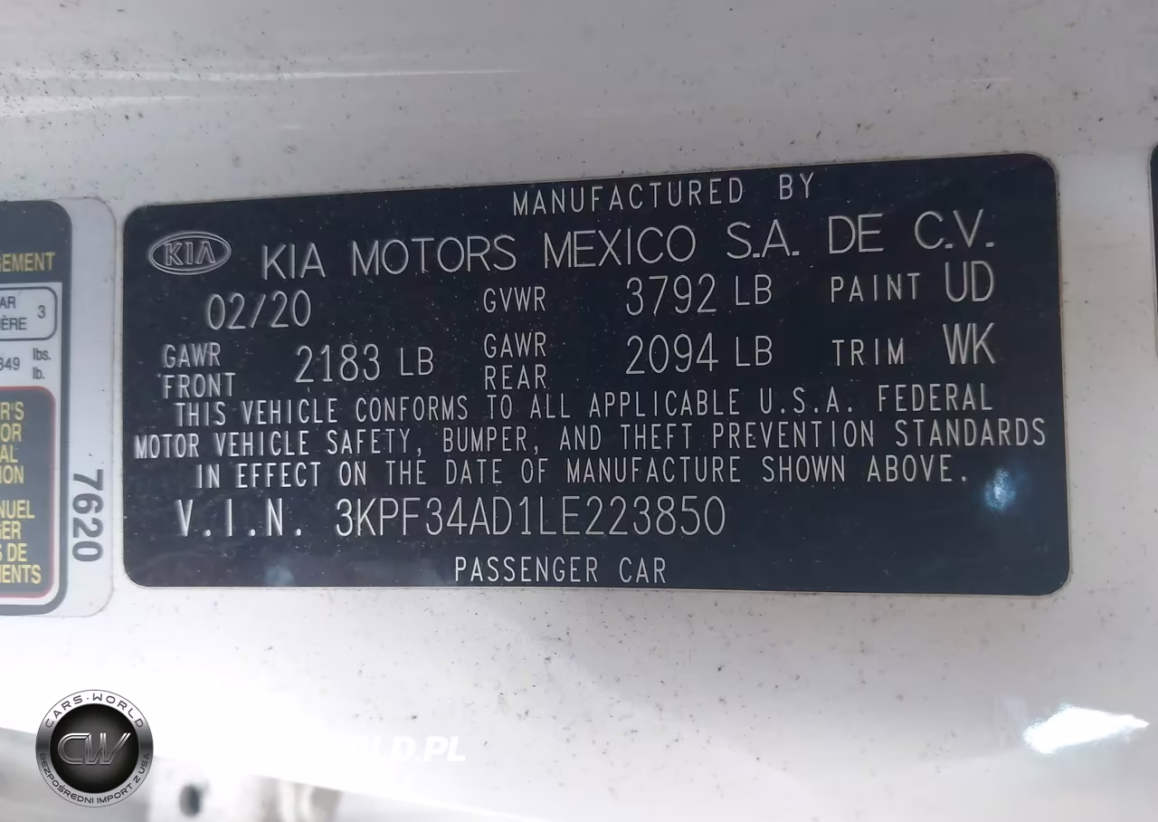 2020 Kia Forte Gt-Line VIN:3KPF34AD1LE223850 - 9