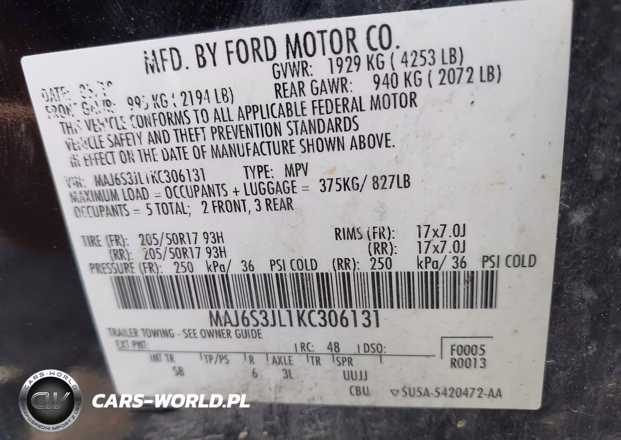 2019 Ford Ecosport Ses VIN:MAJ6S3JL1KC306131 - 9