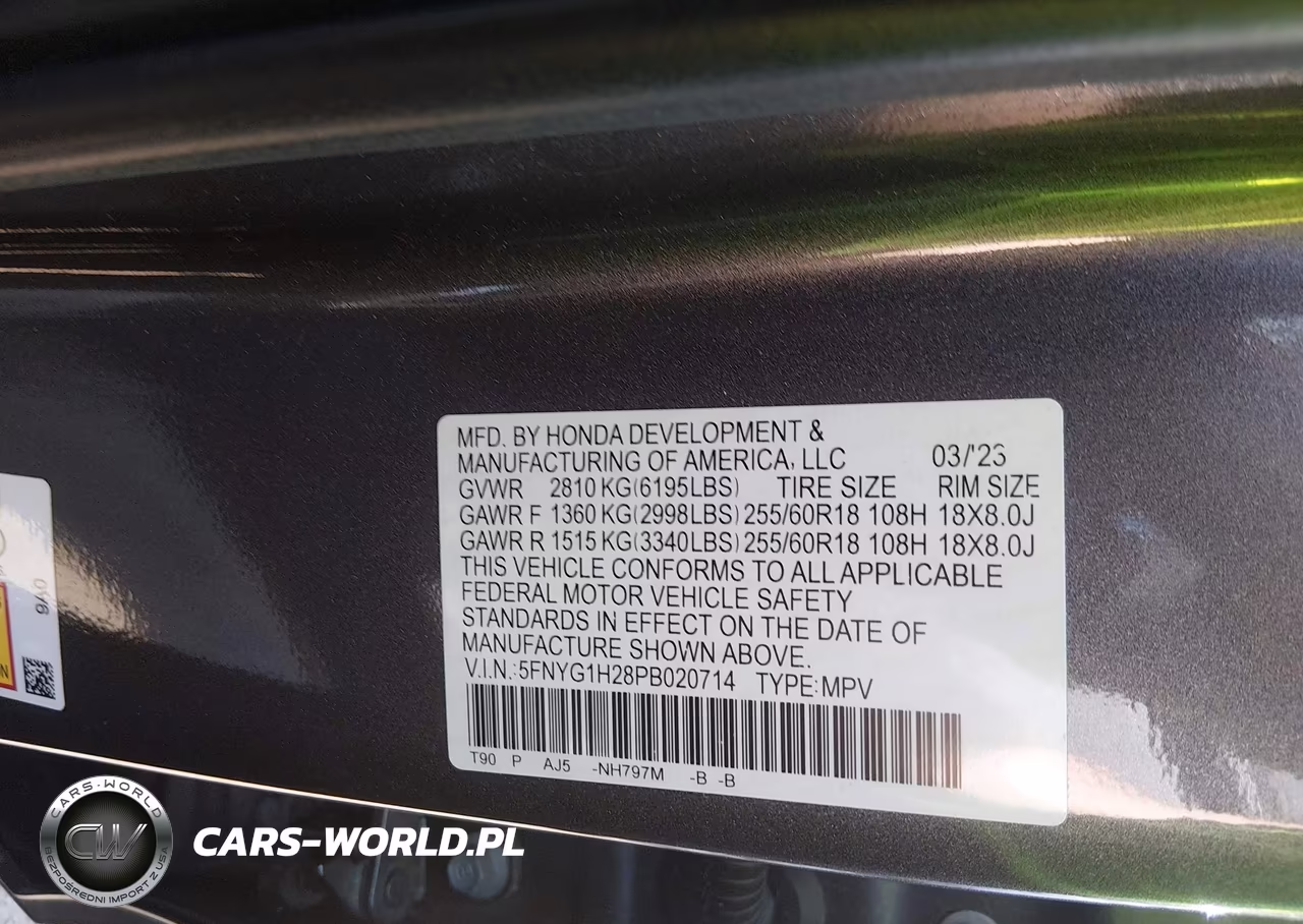 2023 Honda Pilot Awd Lx VIN:5FNYG1H28PB020714 - 8