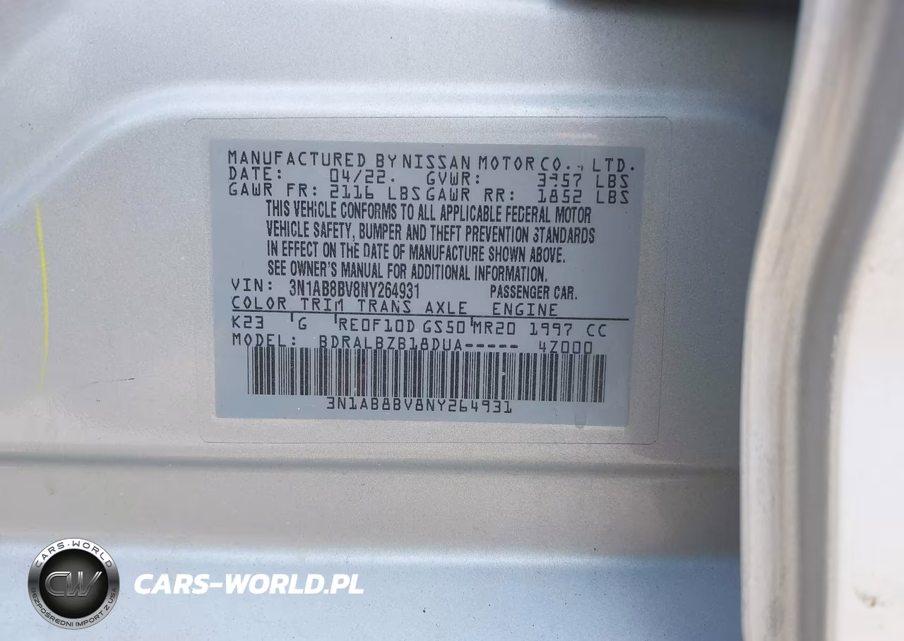 2022 NISSAN SENTRA S VIN:3N1AB8BV8NY264931 - 9