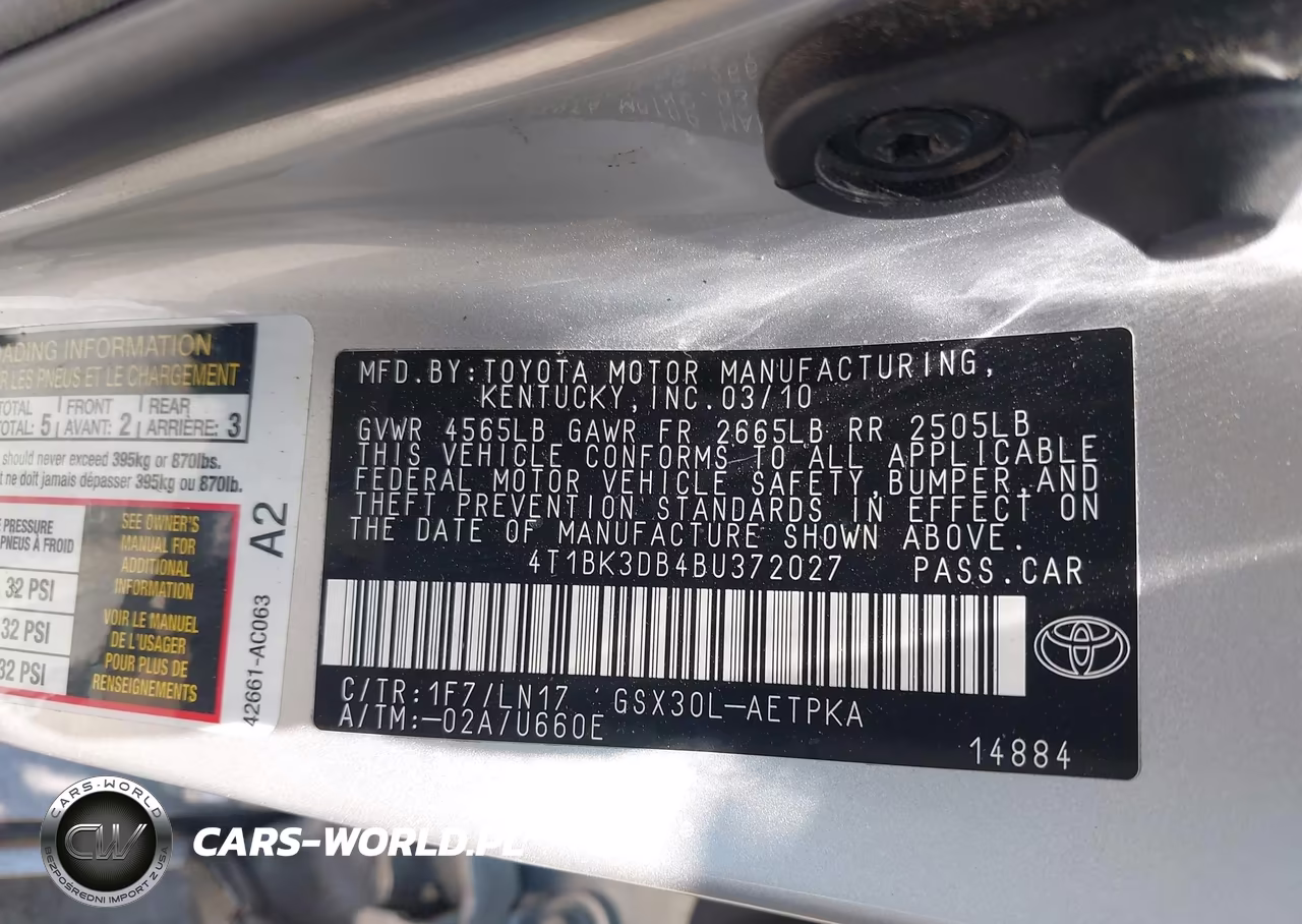 2011 Toyota Avalon Limited VIN:4T1BK3DB4BU372027 - 9