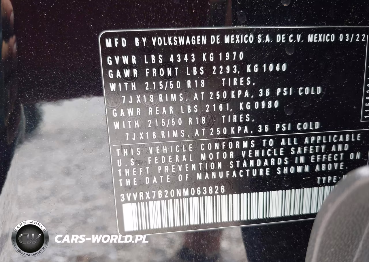 2022 Volkswagen Taos 1.5T Se VIN:3VVRX7B20NM063826 - 9