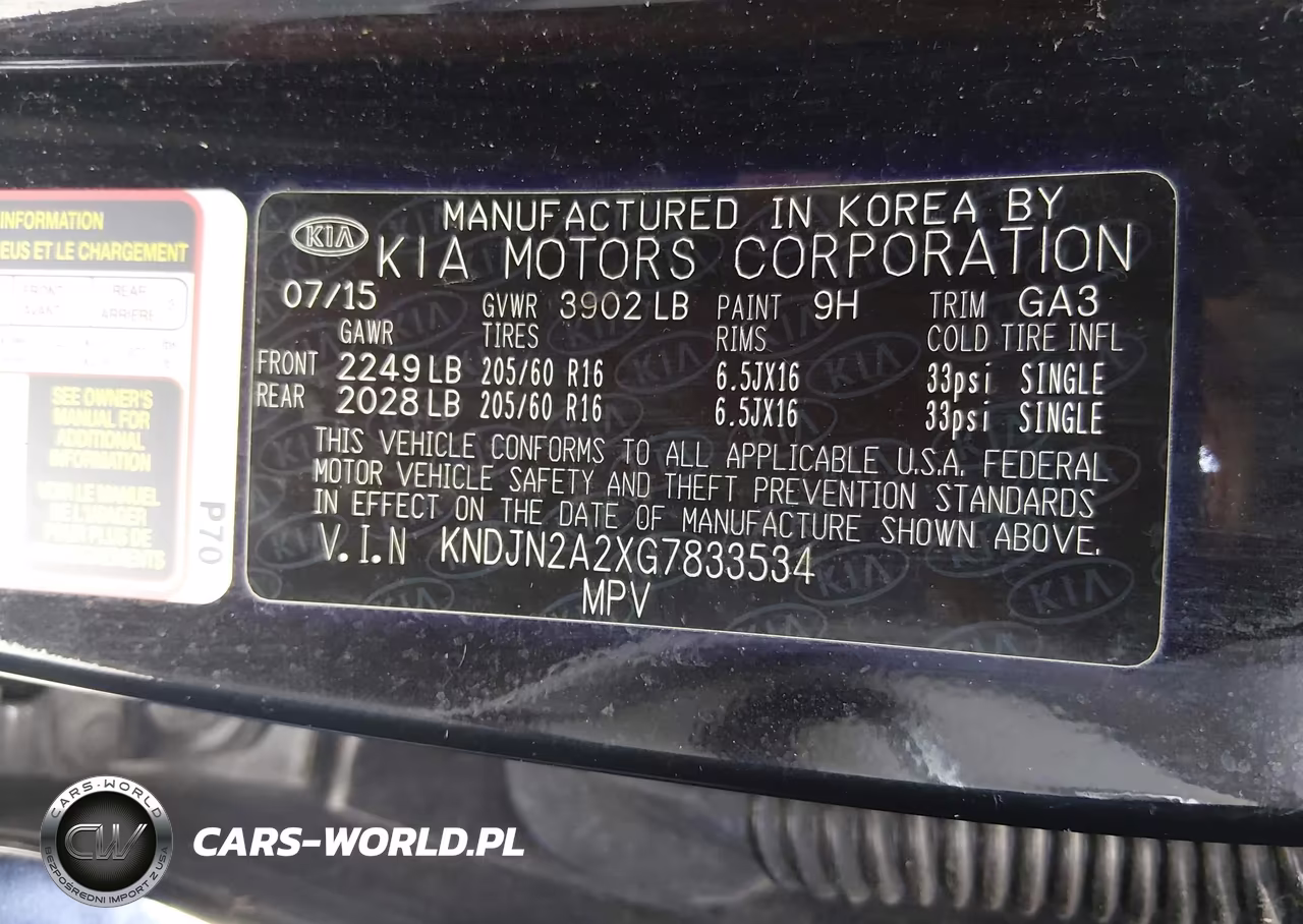 2016 Kia Soul VIN:KNDJN2A2XG7833534 - 9