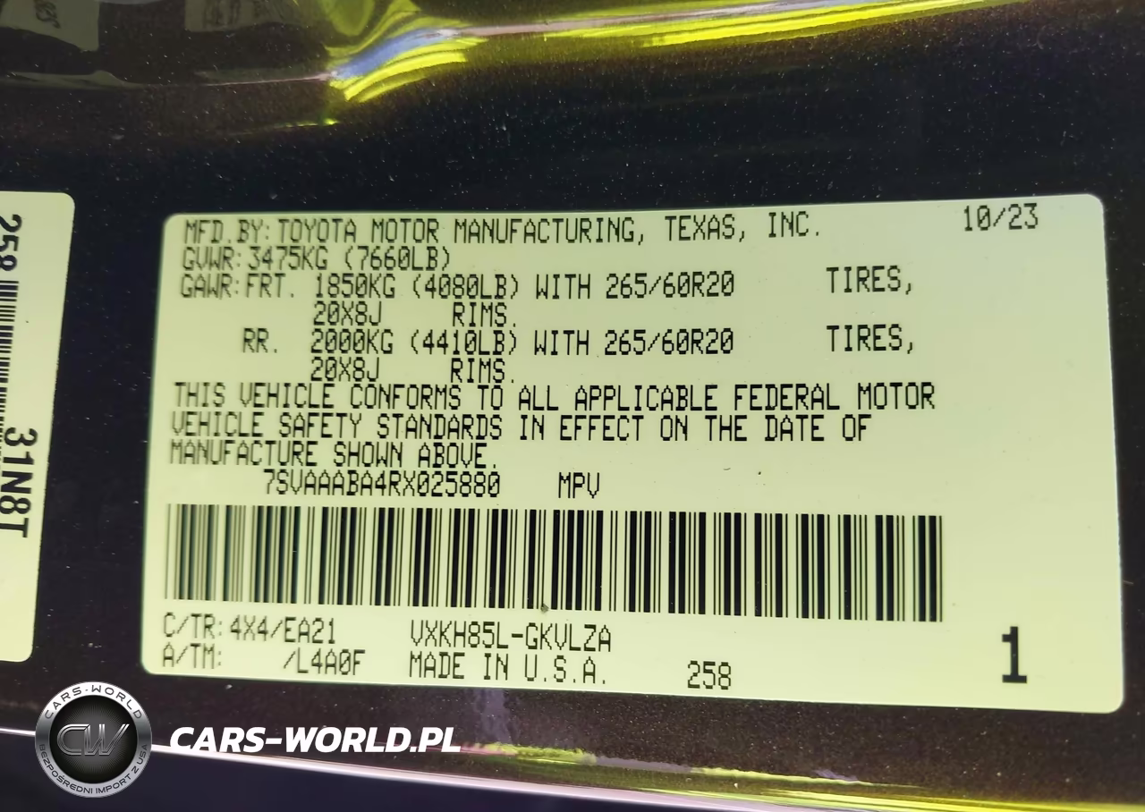 2024 Toyota Sequoia Limited VIN:7SVAAABA4RX025880 - 9