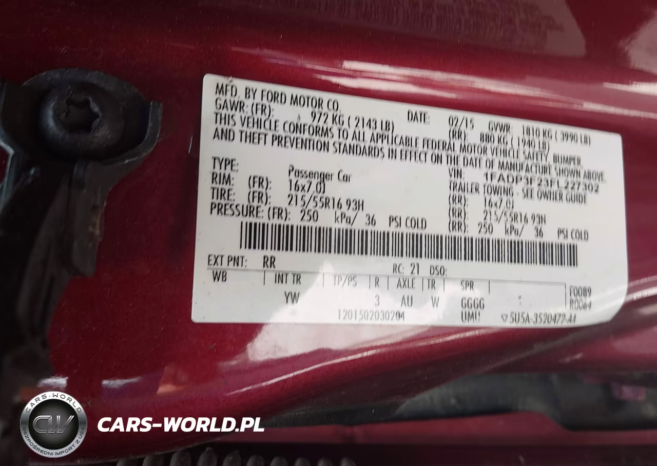 2015 Ford Focus Se VIN:1FADP3F23FL227302 - 9