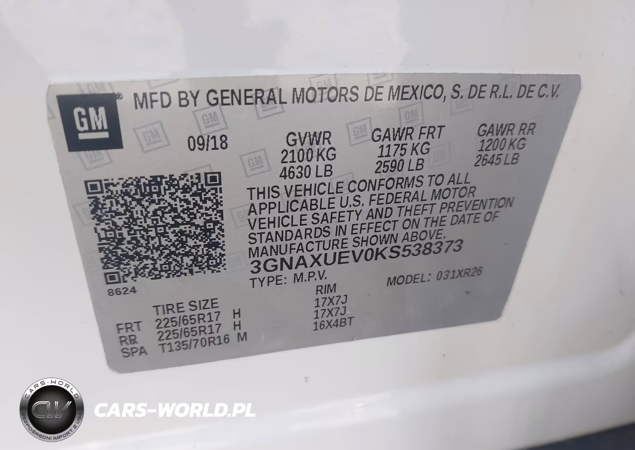 2019 Chevrolet Equinox Lt VIN:3GNAXUEV0KS538373 - 9