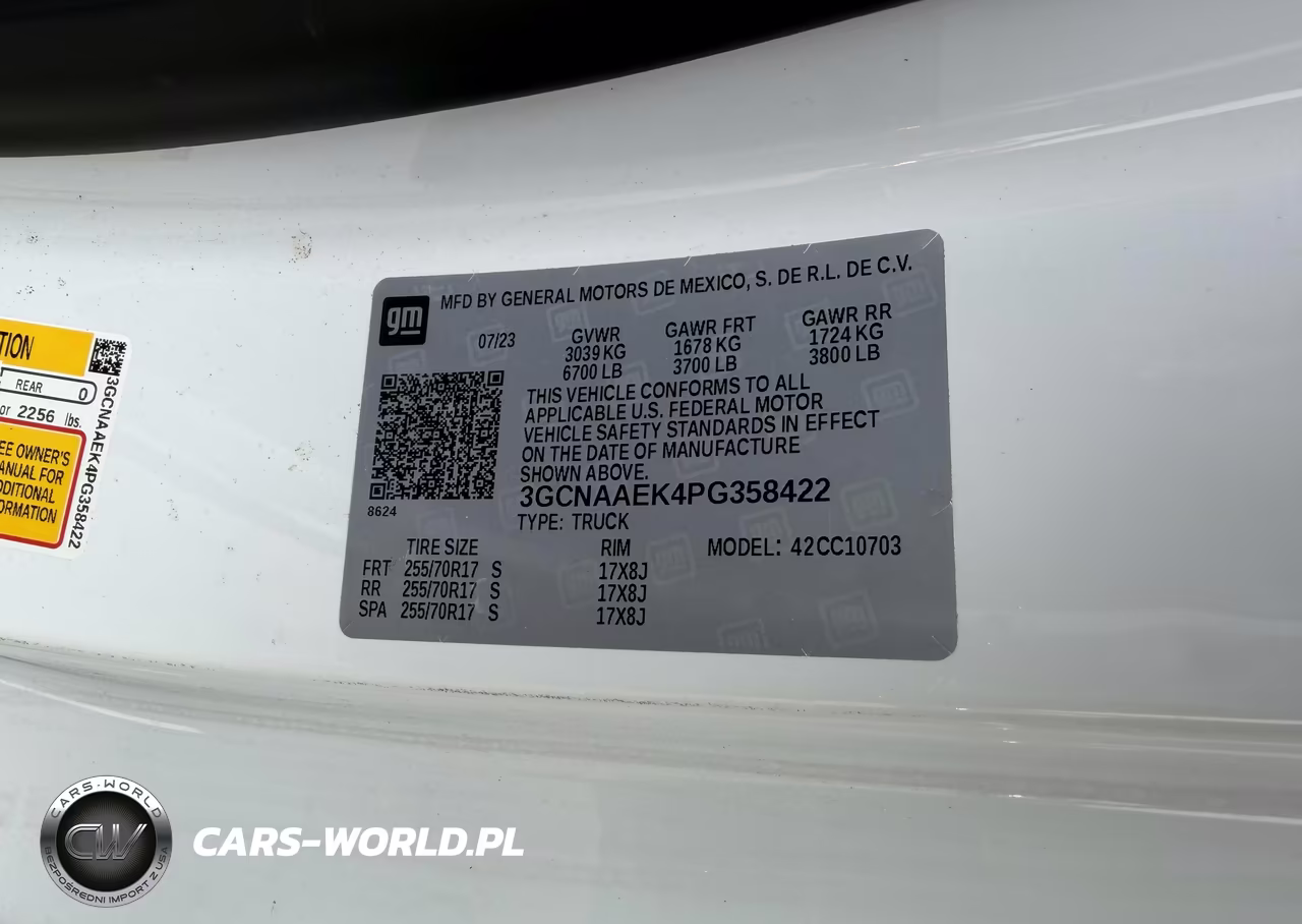2023 Chevrolet Silverado C1500 VIN:3GCNAAEK4PG358422 - 8