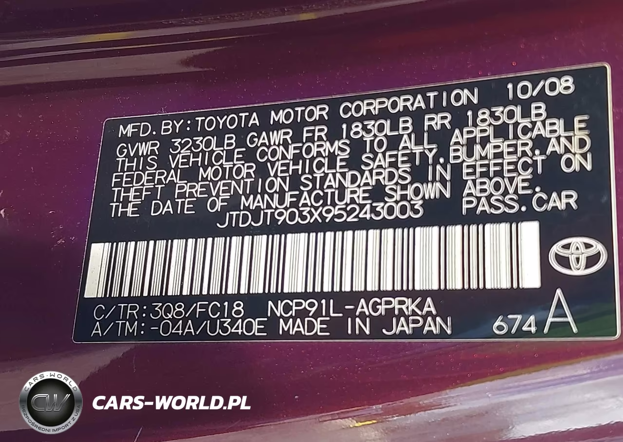 2009 Toyota Yaris VIN:JTDJT903X95243003 - 9
