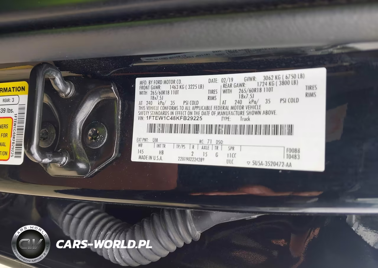 2019 Ford F-150 Lariat VIN:1FTEW1C48KFB29225 - 9