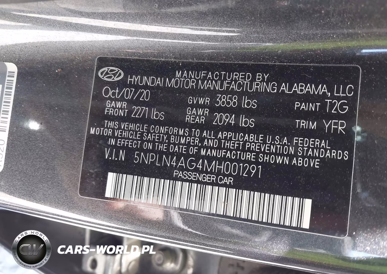 2021 Hyundai Elantra Sel VIN:5NPLN4AG4MH001291 - 9