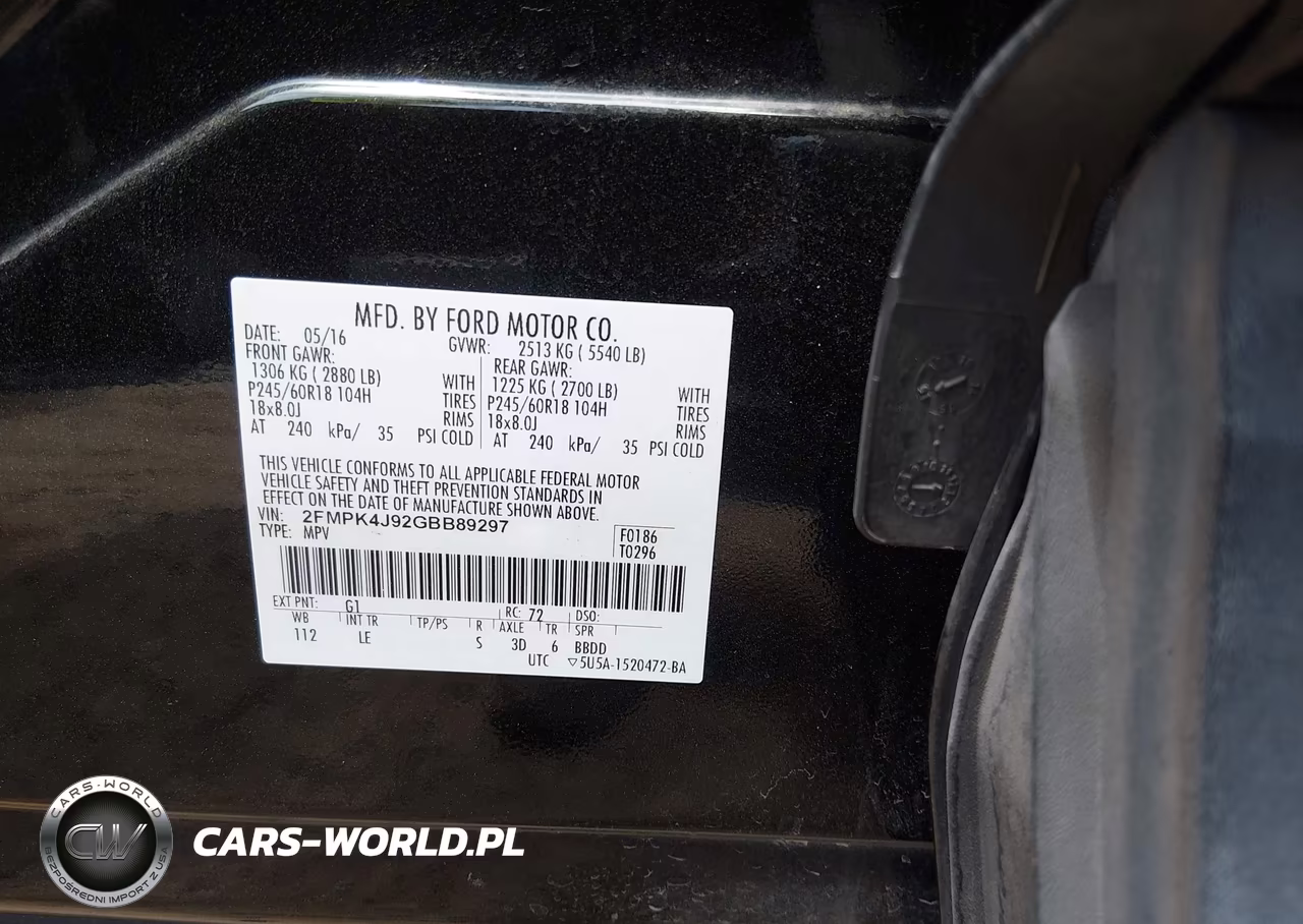 2016 Ford Edge Sel VIN:2FMPK4J92GBB89297 - 9