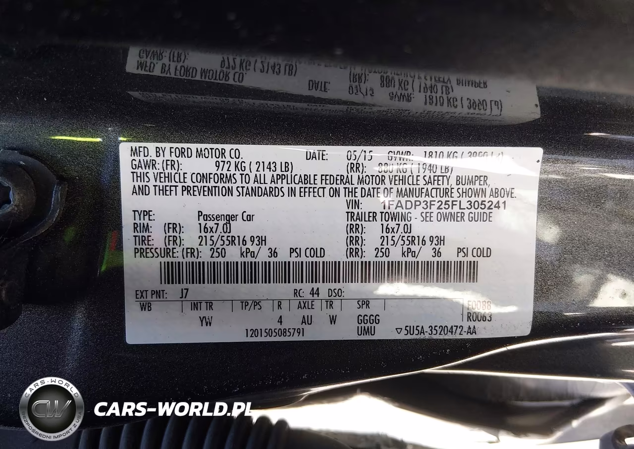 2015 Ford Focus Se VIN:1FADP3F25FL305241 - 9