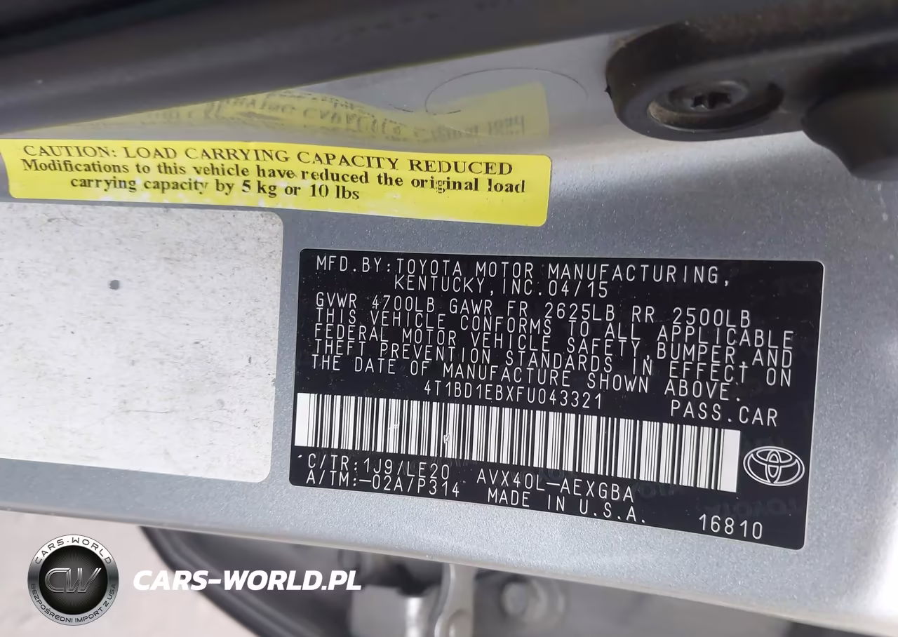 2015 Toyota Avalon Hybrid Limited-Xle Premium-Xle Touring VIN:4T1BD1EBXFU043321 - 9