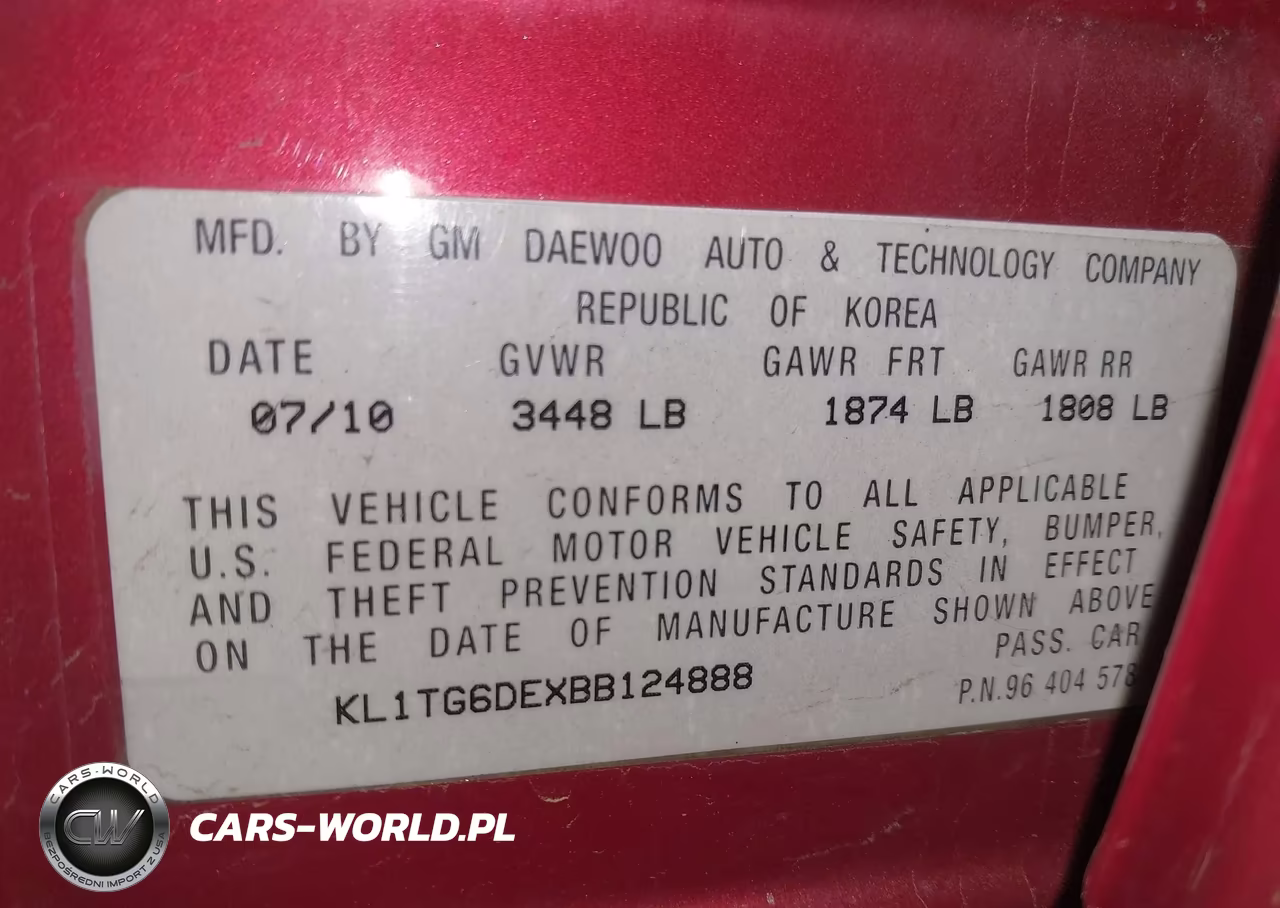 2011 Chevrolet Aveo 2Lt VIN:KL1TG6DEXBB124888 - 9