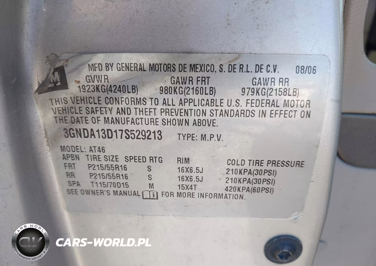 2007 Chevrolet Hhr Ls VIN:3GNDA13D17S529213 - 9
