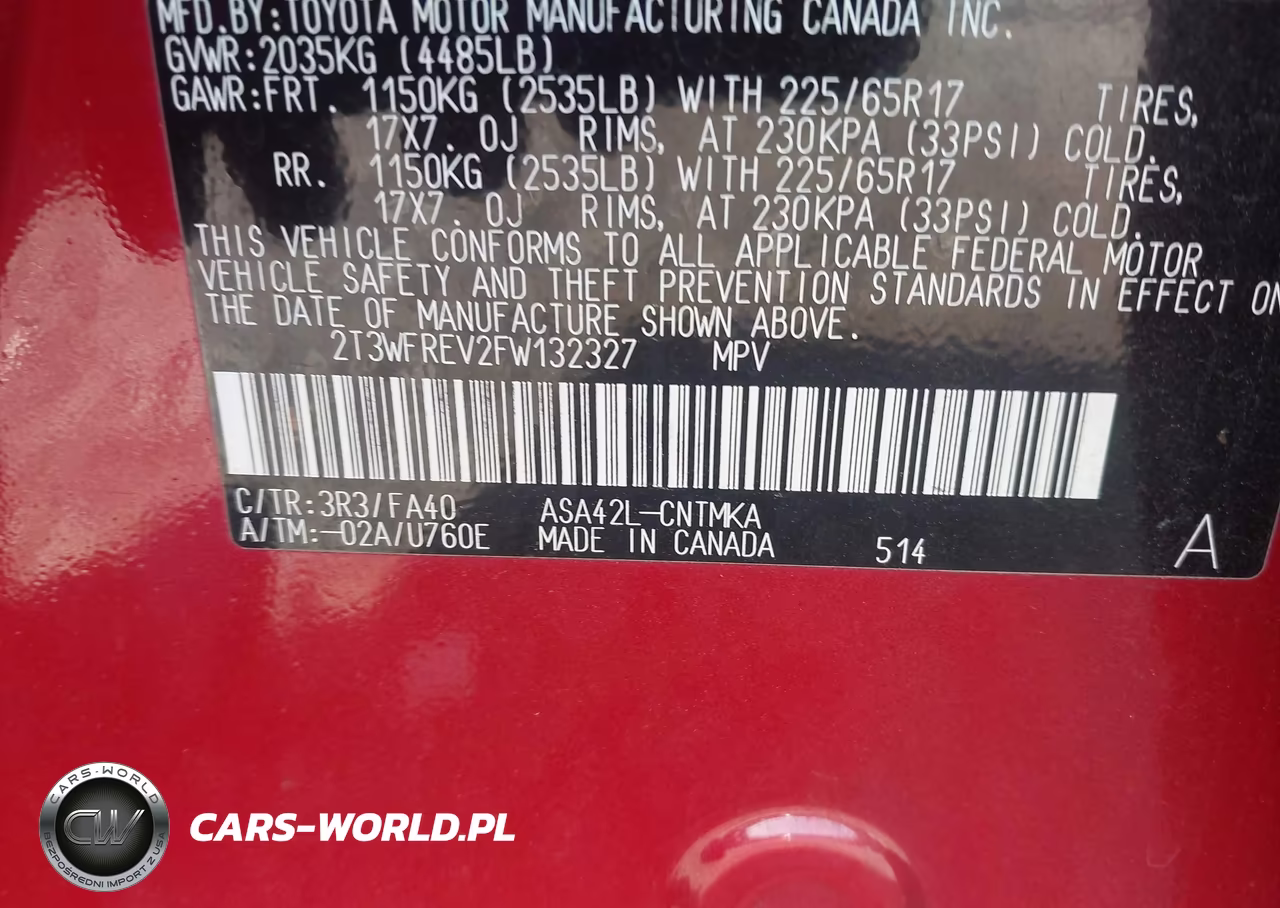 2015 Toyota Rav4 Xle VIN:2T3WFREV2FW132327 - 9
