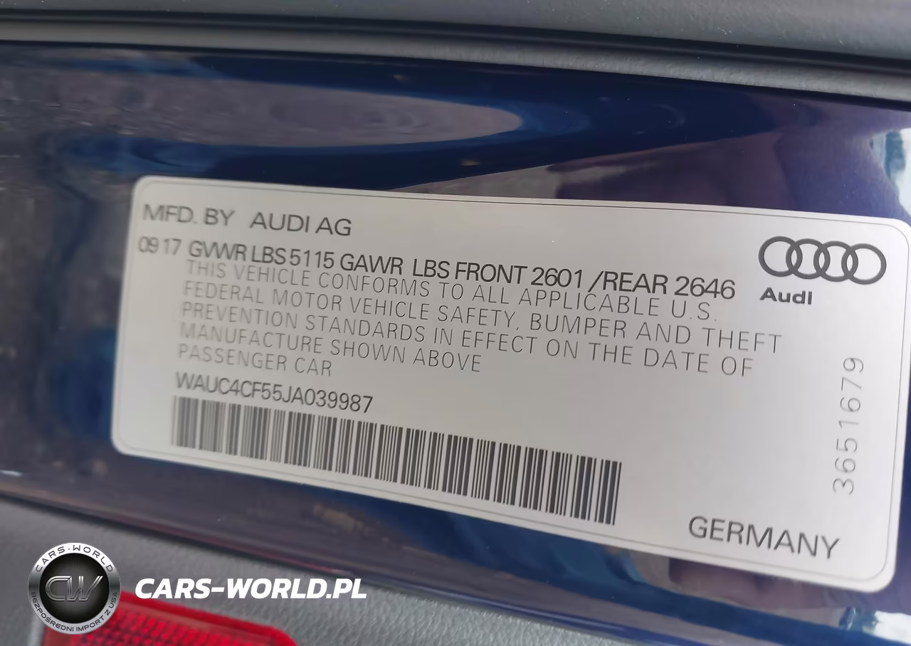 2018 Audi S5 3.0T Premium Plus VIN:WAUC4CF55JA039987 - 9