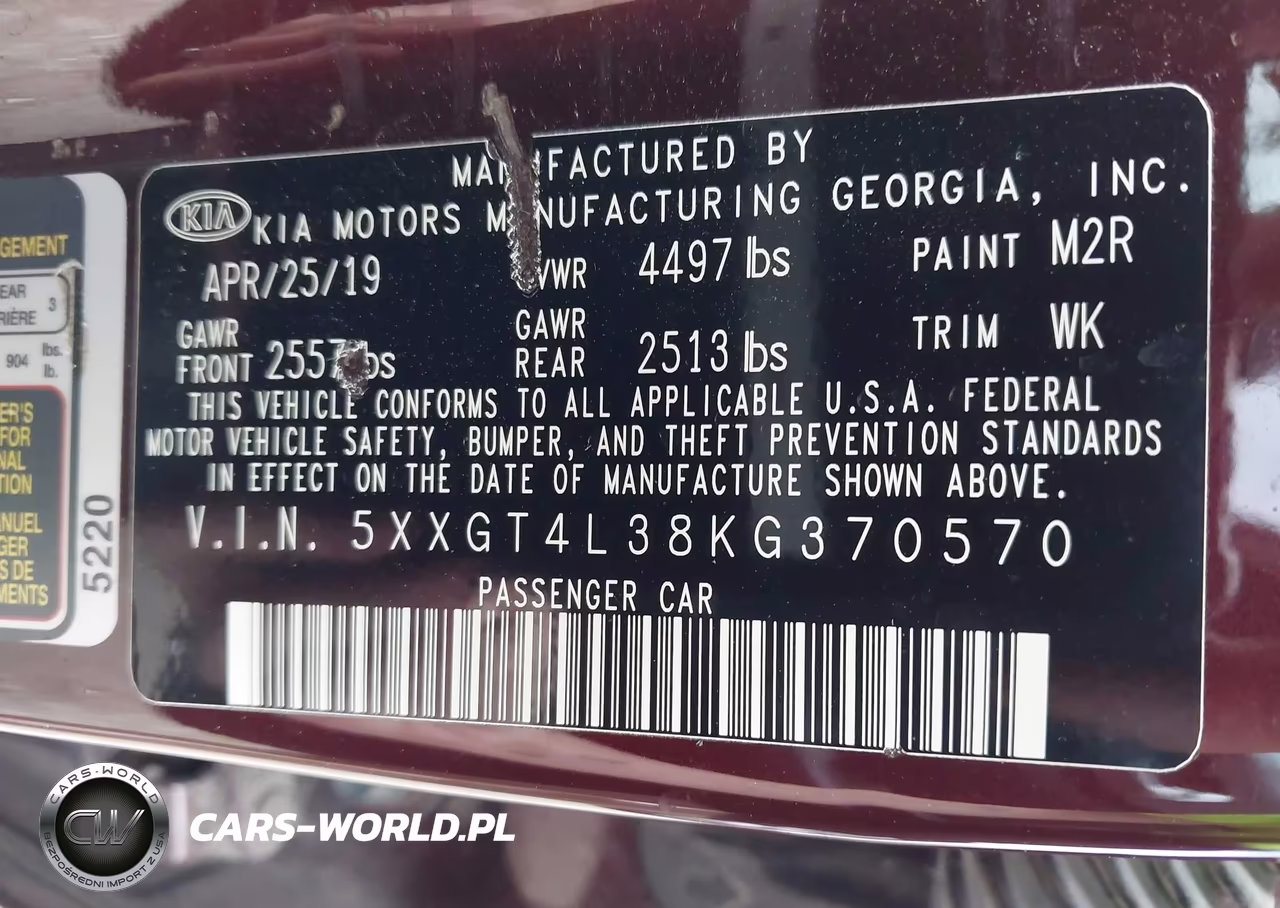 2019 Kia Optima Lx VIN:5XXGT4L38KG370570 - 9