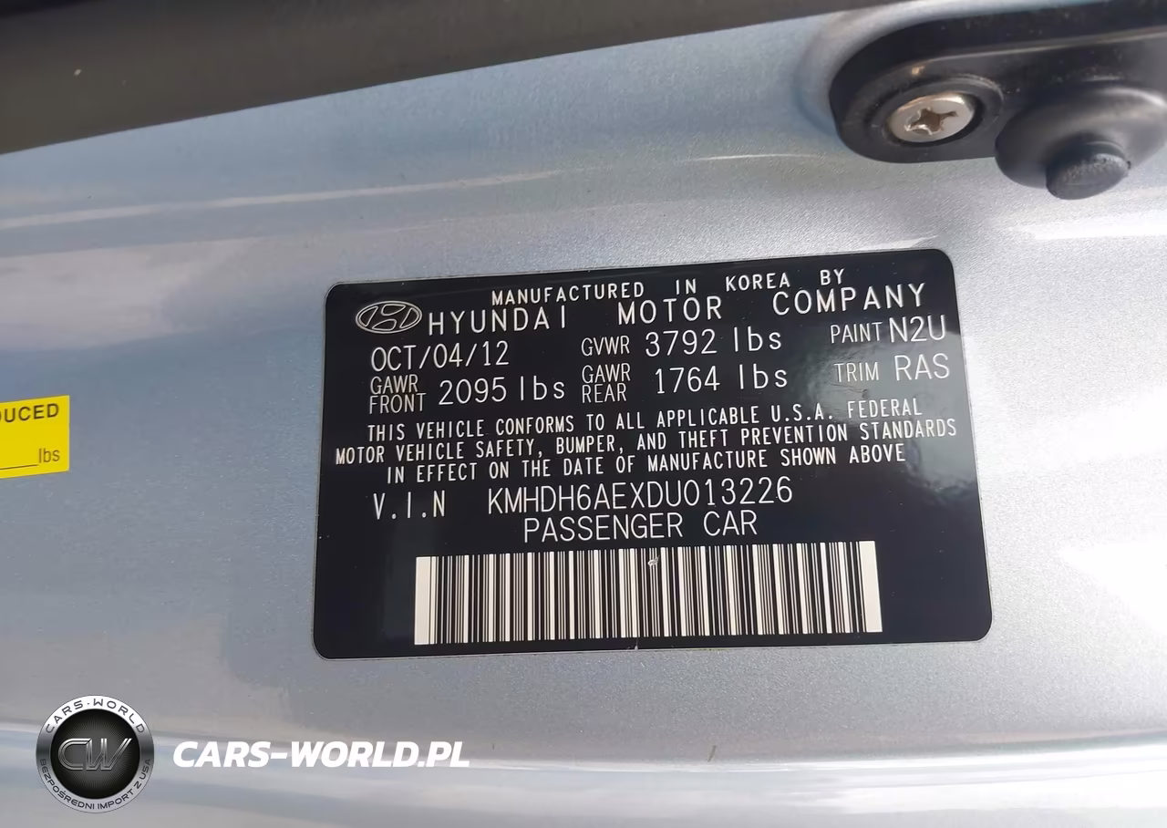 2013 Hyundai Elantra Se VIN:KMHDH6AEXDU013226 - 9