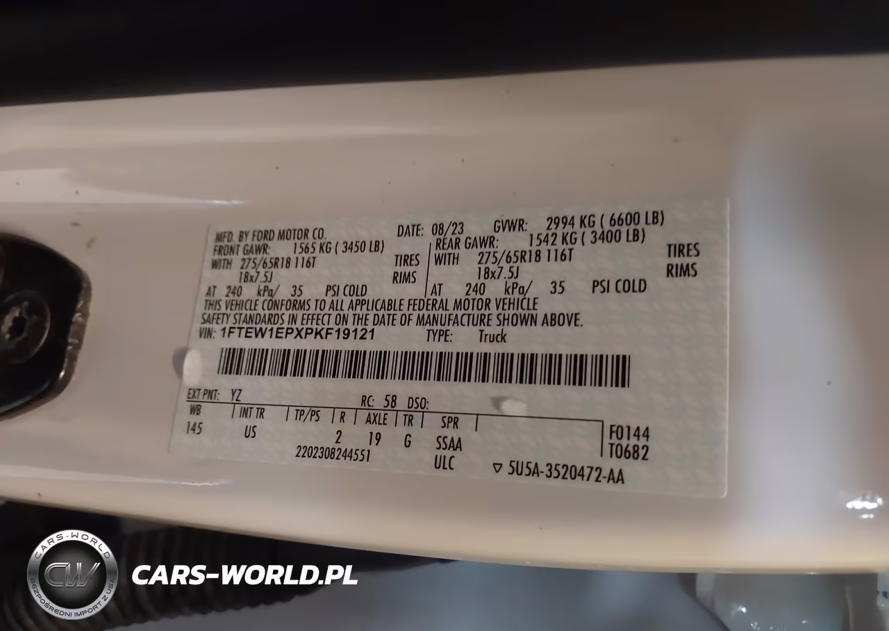 2023 Ford F150 Supercrew VIN:1FTEW1EPXPKF19121 - 9