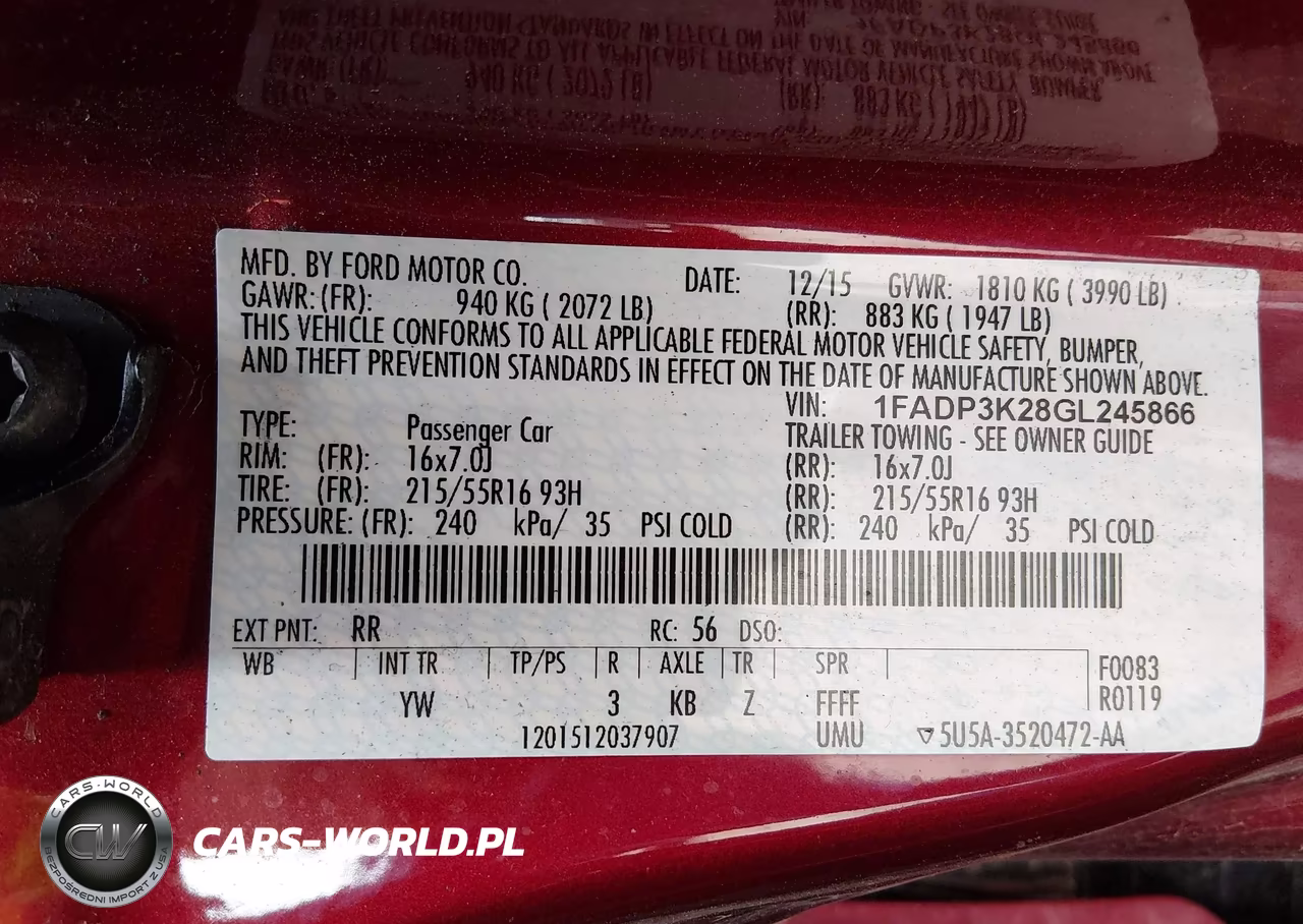 2016 Ford Focus Se VIN:1FADP3K28GL245866 - 9