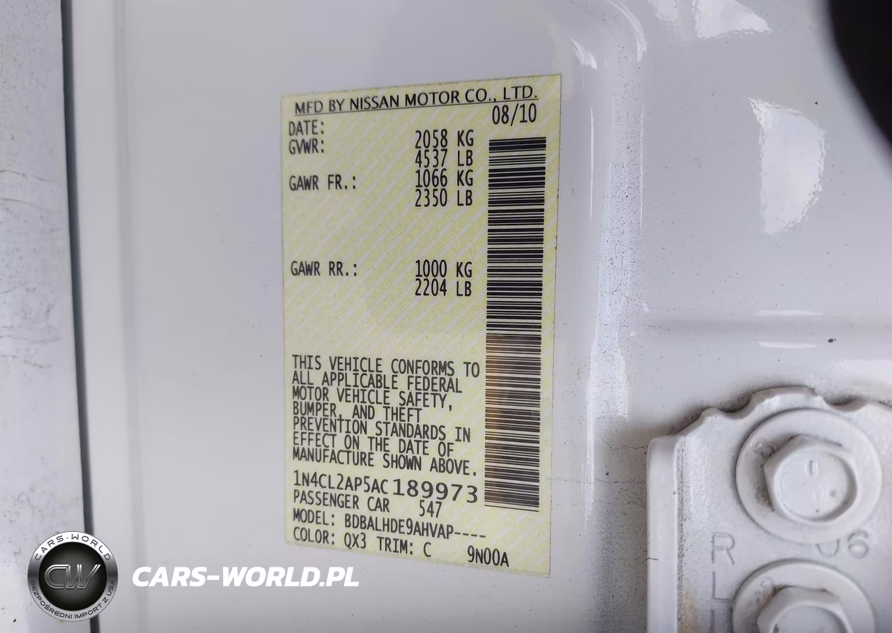 2010 Nissan Altima Hybrid VIN:1N4CL2AP5AC189973 - 9