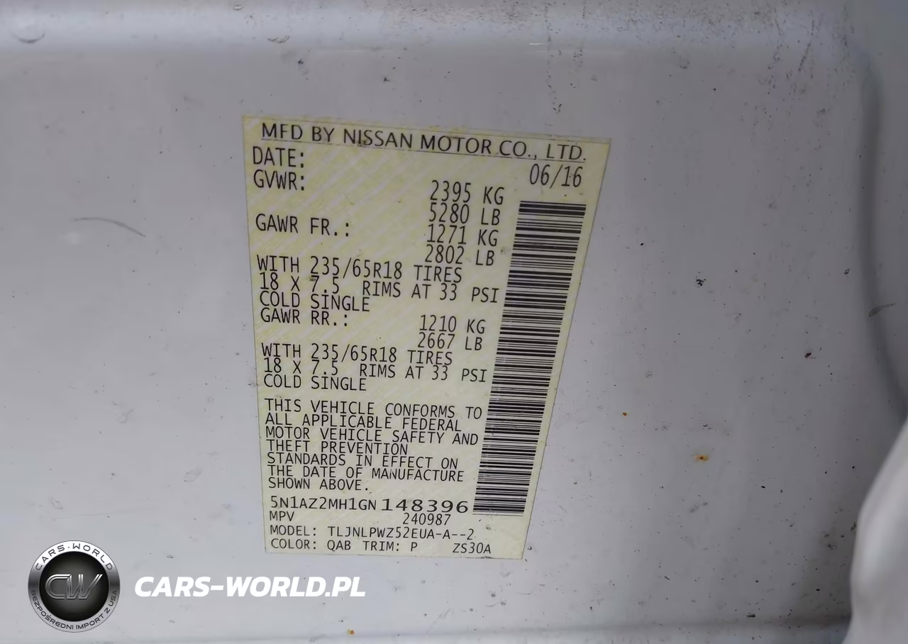 2016 Nissan Murano S VIN:5N1AZ2MH1GN148396 - 9