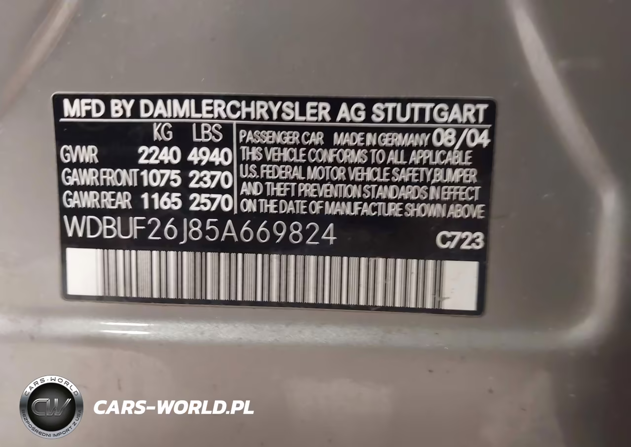 2005 Mercedes-Benz E 320 Cdi VIN:WDBUF26J85A669824 - 9