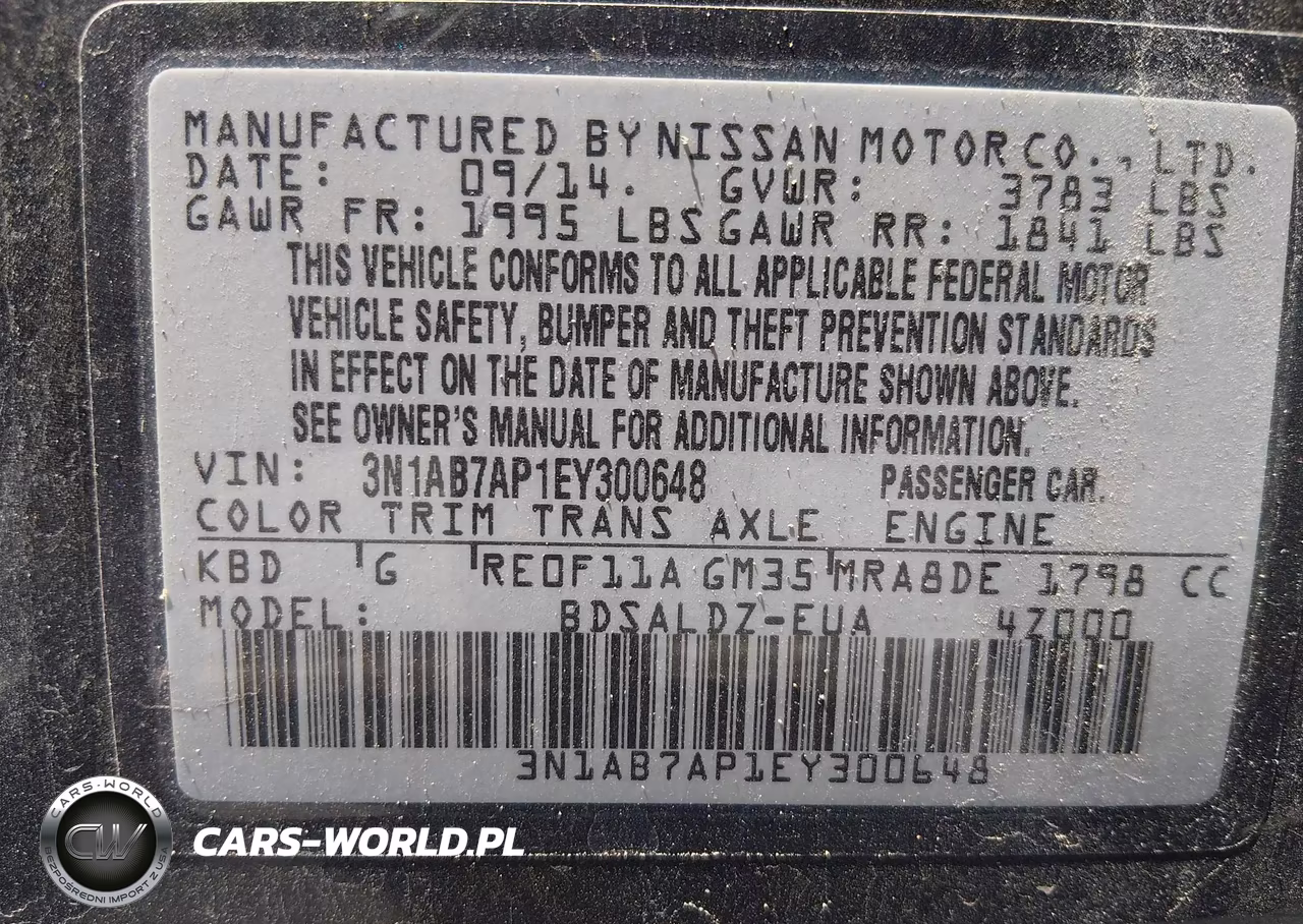 2014 Nissan Sentra Sv VIN:3N1AB7AP1EY300648 - 9