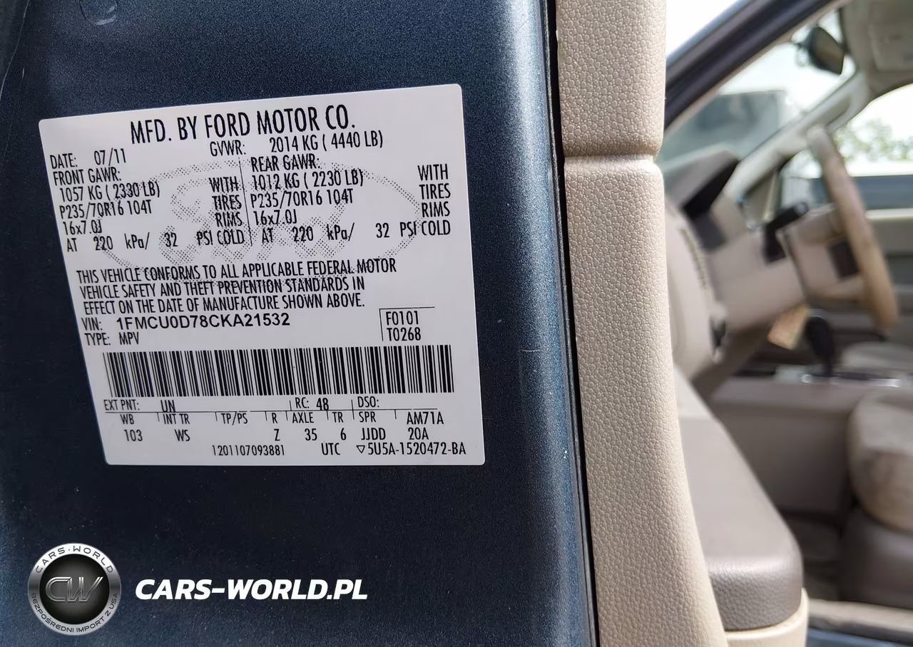 2012 Ford Escape Xlt VIN:1FMCU0D78CKA21532 - 9