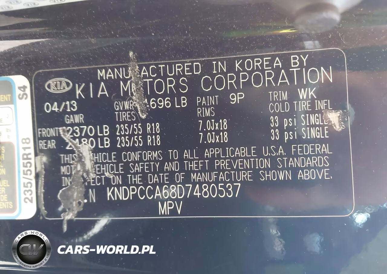 2013 Kia Sportage Sx VIN:KNDPCCA68D7480537 - 9