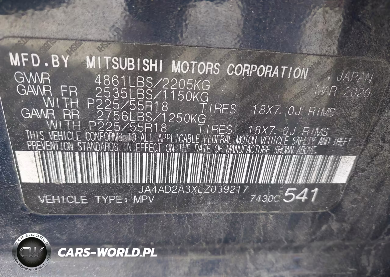 2020 Mitsubishi Outlander Es 2.4 VIN:JA4AD2A3XLZ039217 - 9