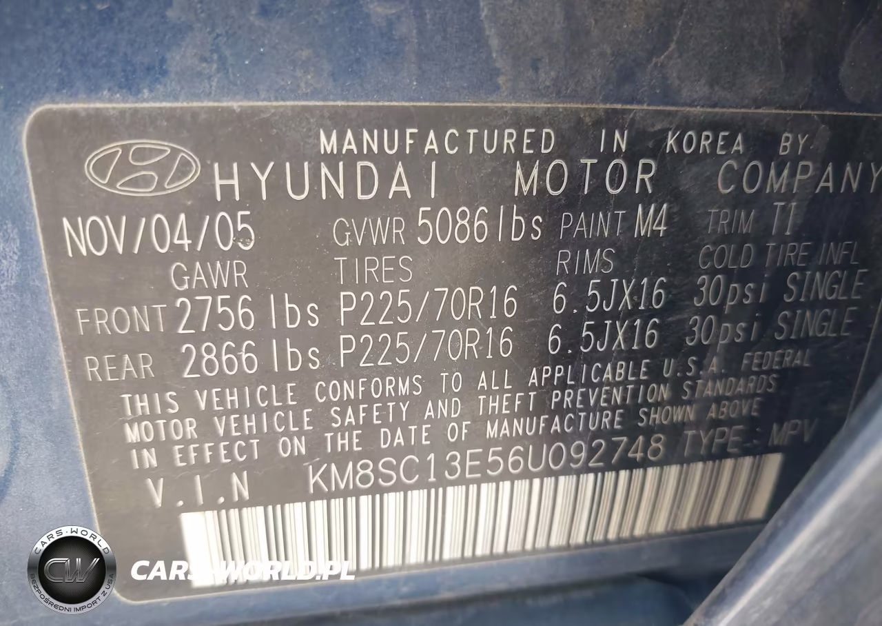 2006 Hyundai Santa Fe Gls-Limited VIN:KM8SC13E56U092748 - 9
