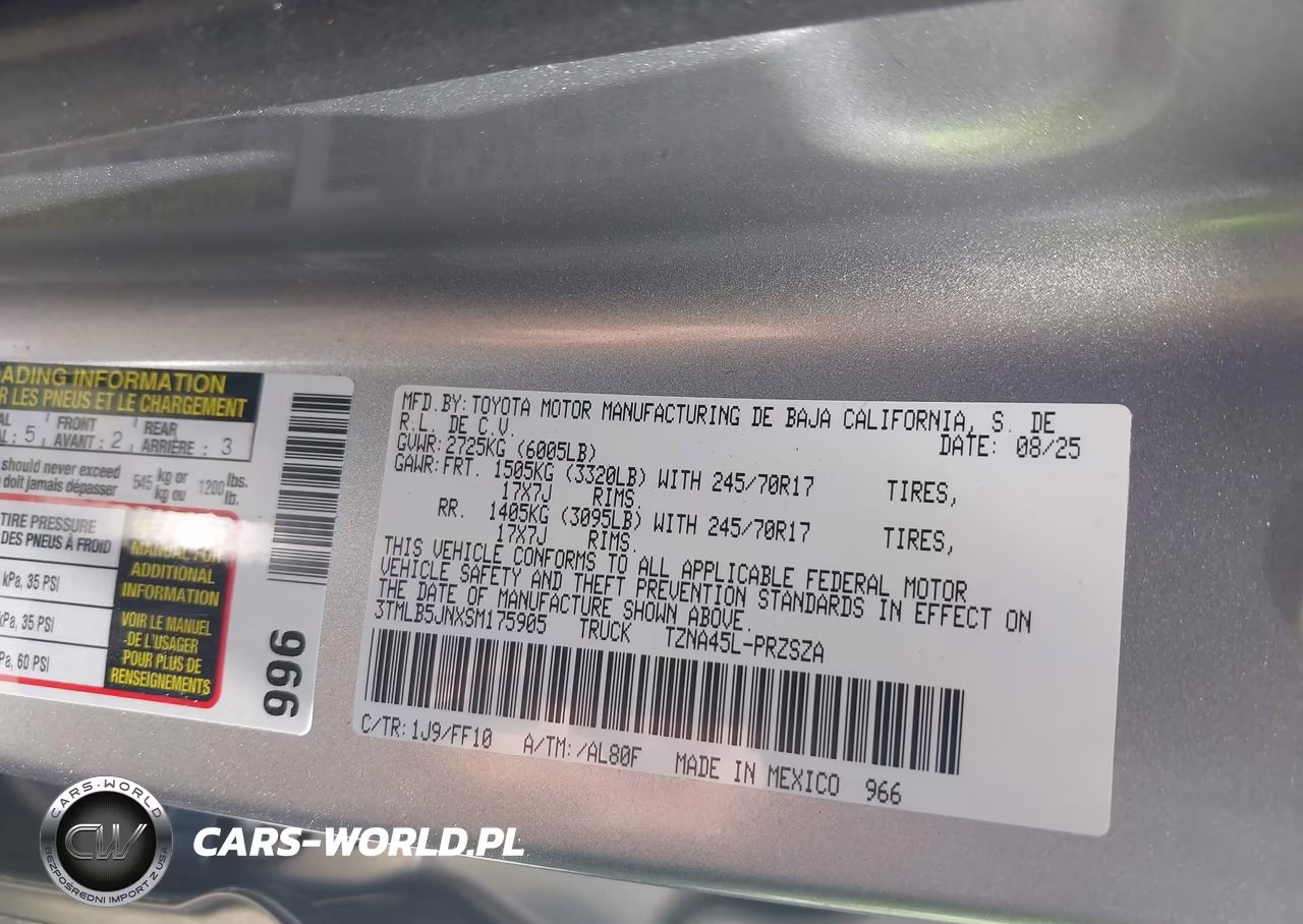 2025 Toyota Tacoma Sr5 VIN:3TMLB5JNXSM175905 - 9