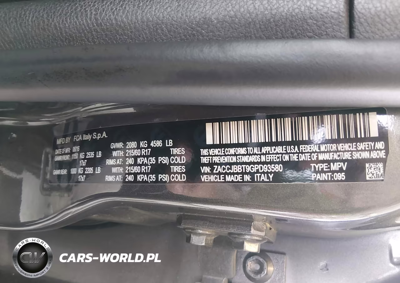 2016 Jeep Renegade Latitude VIN:ZACCJBBT9GPD93580 - 9