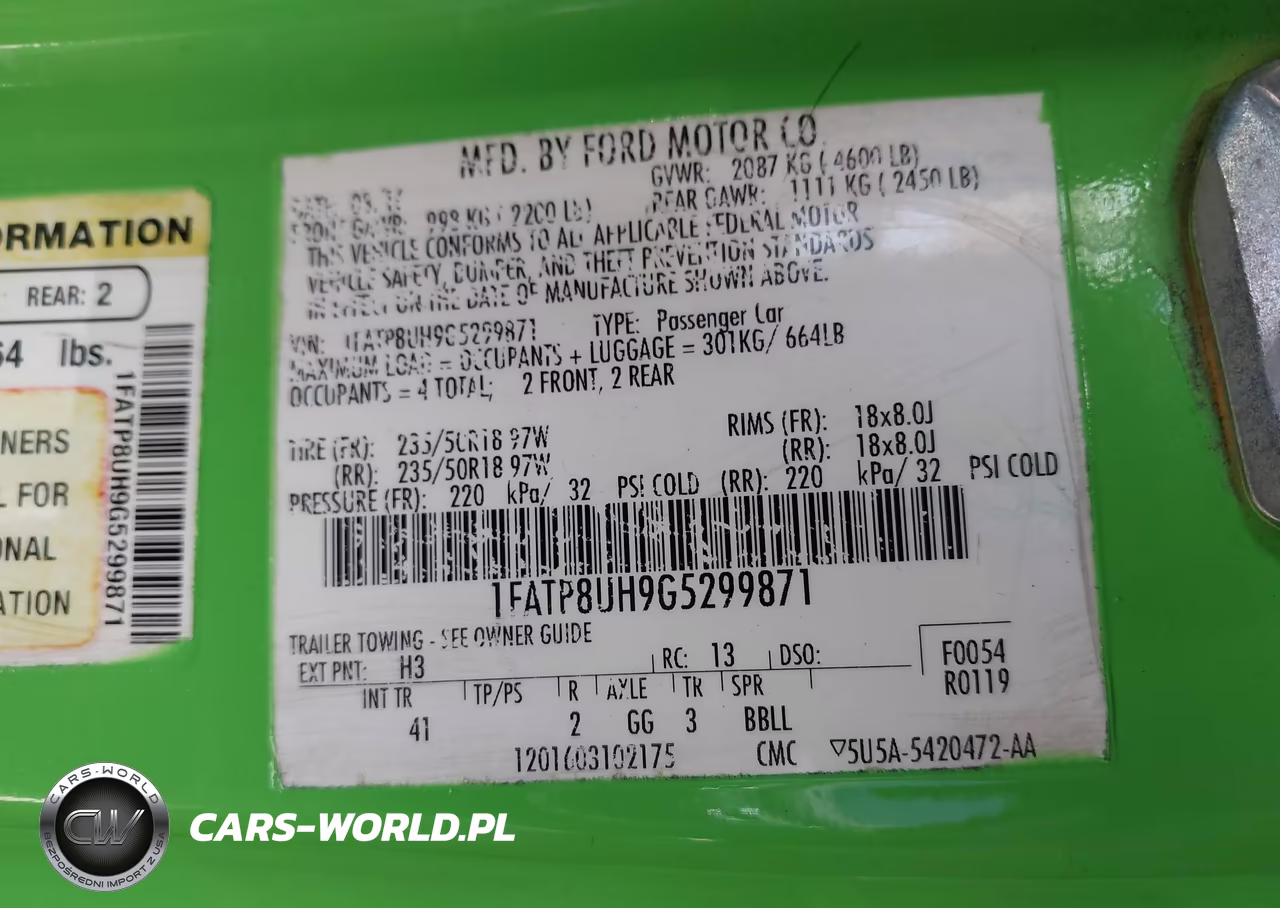 2016 Ford Mustang Ecoboost Premium VIN:1FATP8UH9G5299871 - 9
