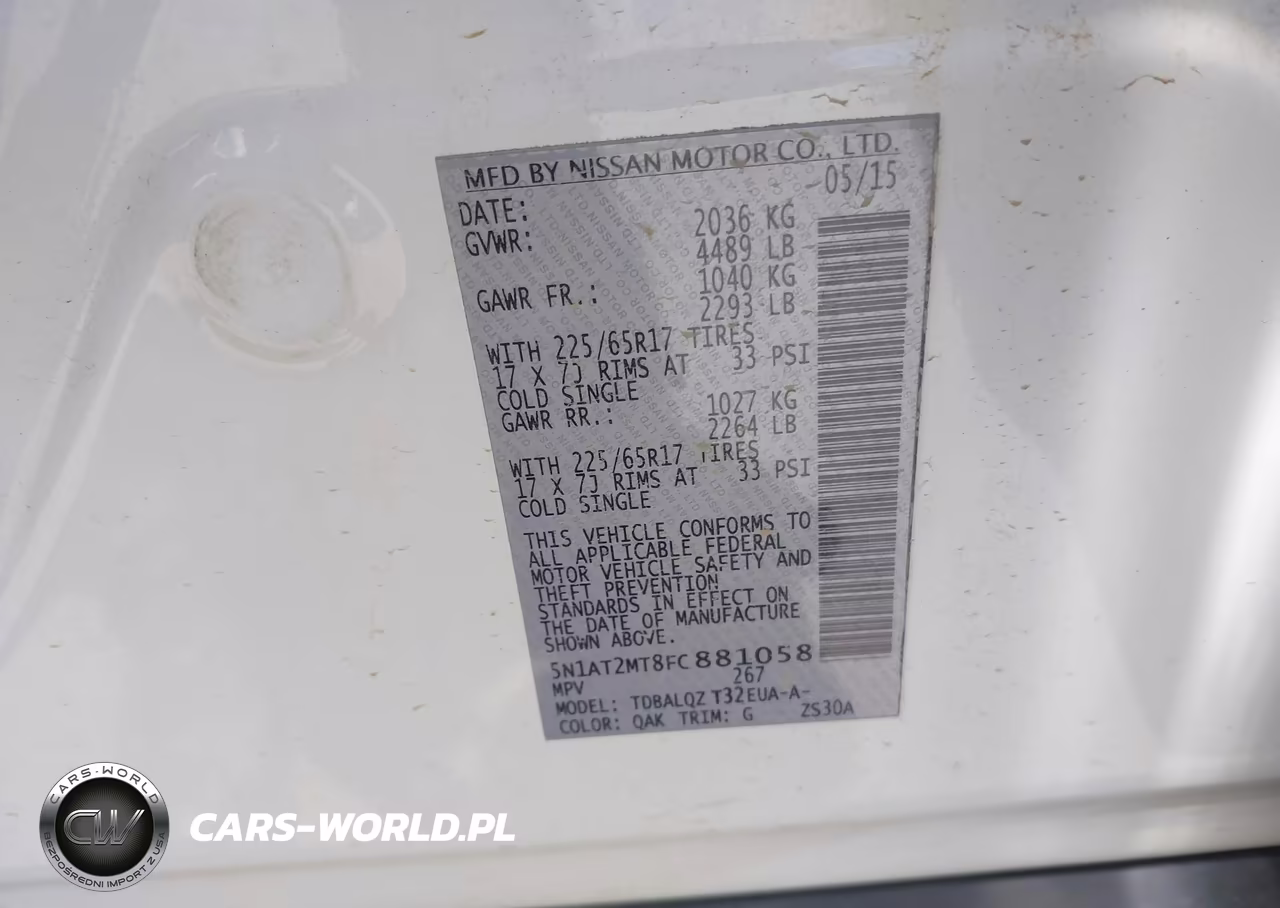 2015 Nissan Rogue Sv VIN:5N1AT2MT8FC881058 - 9