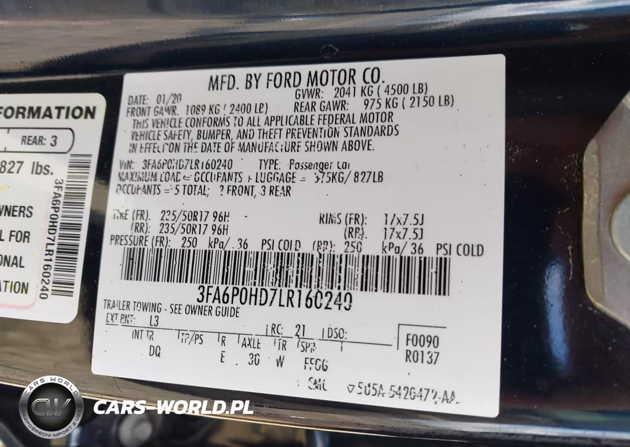 2020 Ford Fusion Se VIN:3FA6P0HD7LR160240 - 9