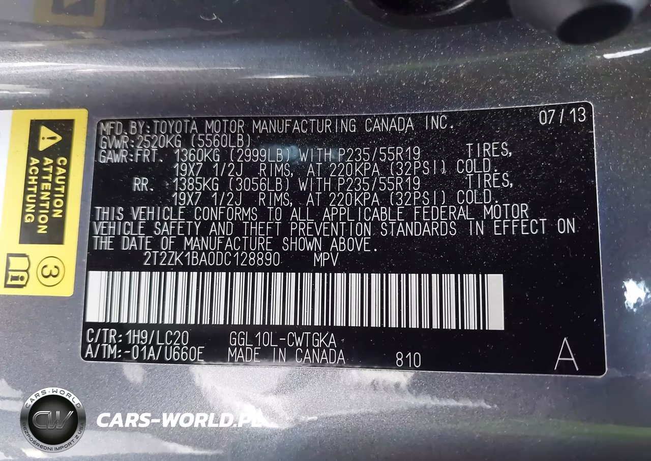 2013 Lexus Rx 350 VIN:2T2ZK1BA0DC128890 - 9
