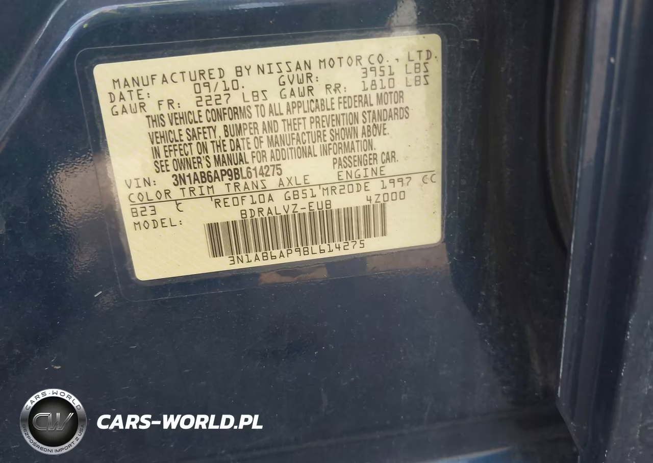 2011 Nissan Sentra 2.0Sl VIN:3N1AB6AP9BL614275 - 9