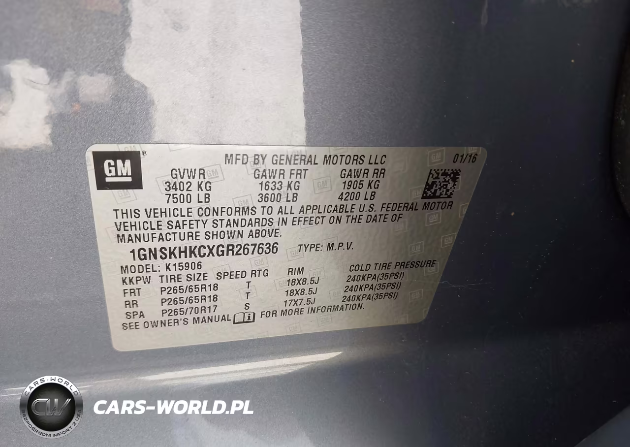 2016 Chevrolet Suburban Lt VIN:1GNSKHKCXGR267636 - 9