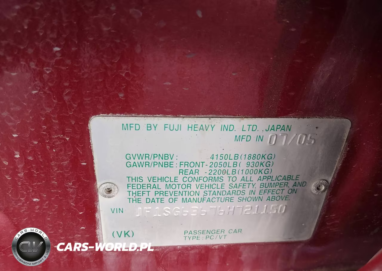2006 Subaru Forester 2.5X VIN:JF1SG63676H721150 - 9