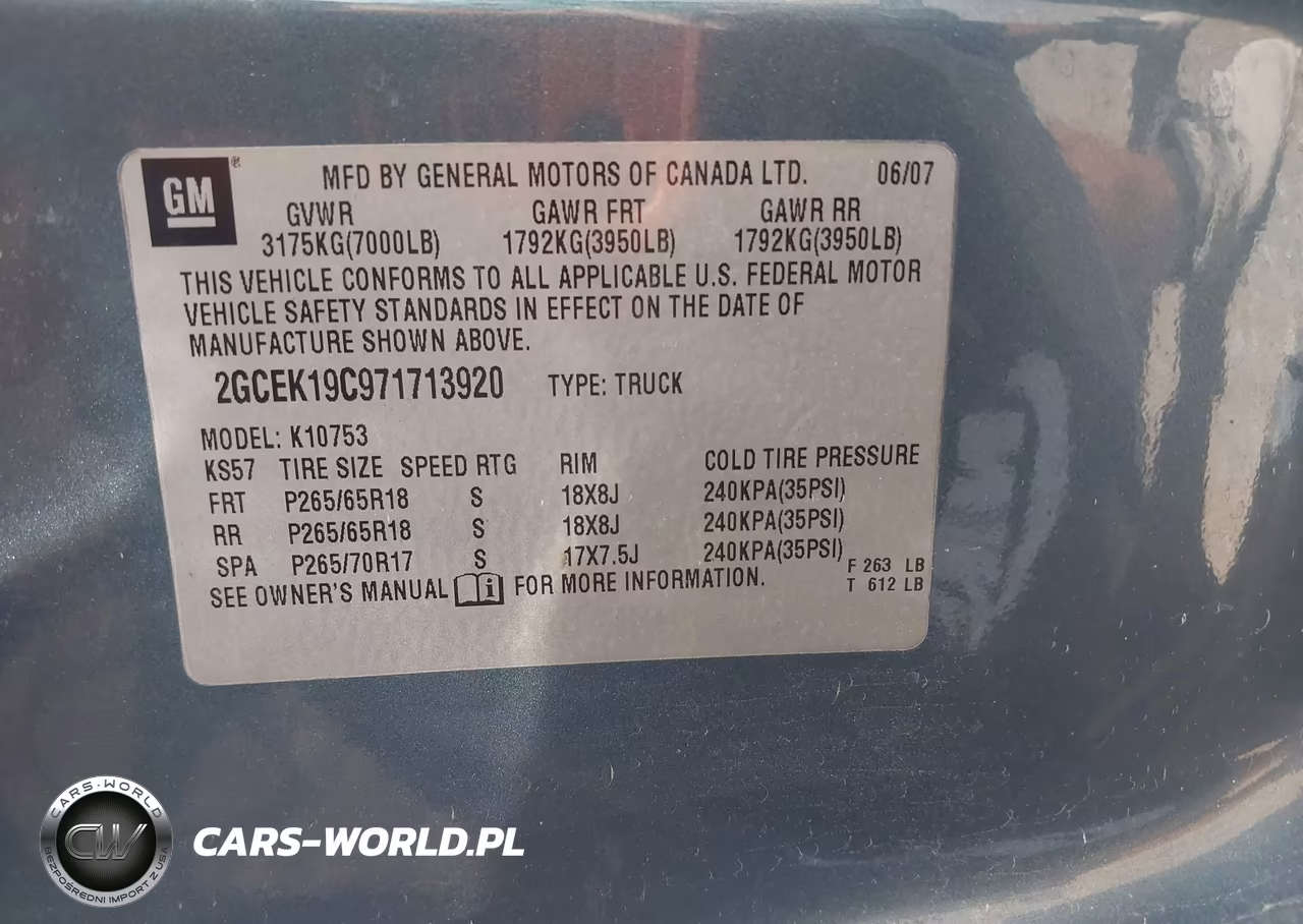 2007 Chevrolet Silverado 1500 Lt1 VIN:2GCEK19C971713920 - 9