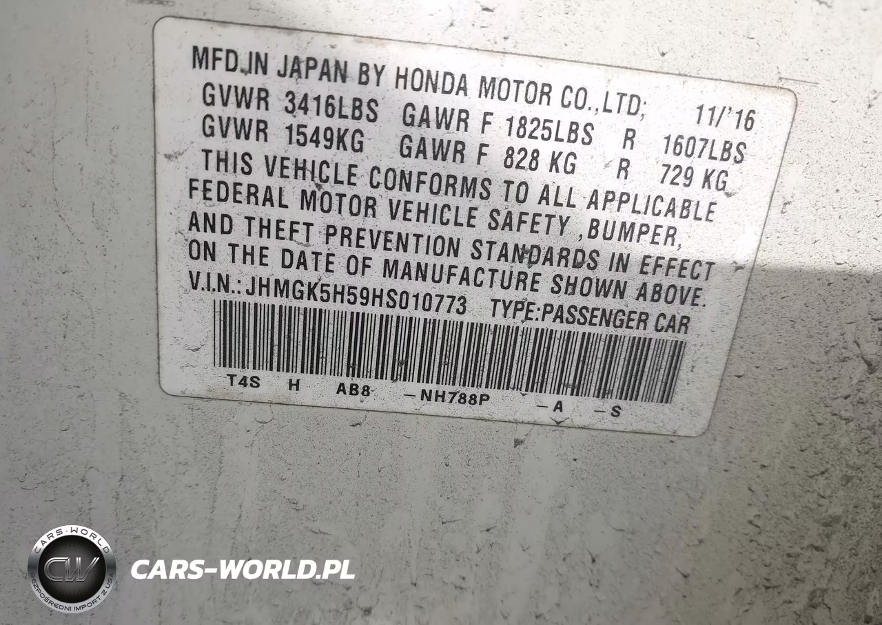 2017 Honda Fit Lx VIN:JHMGK5H59HS010773 - 9
